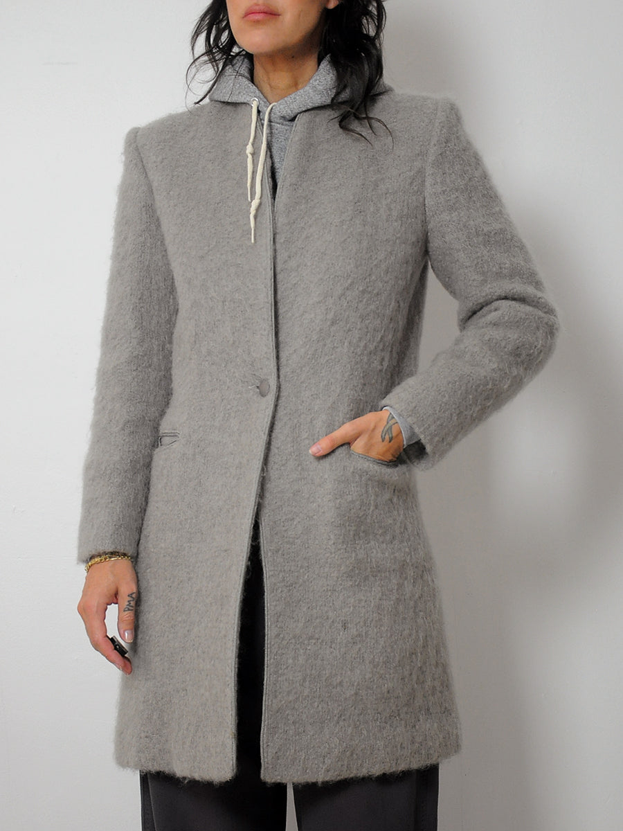 1980's Stone Structured Mohair Coat