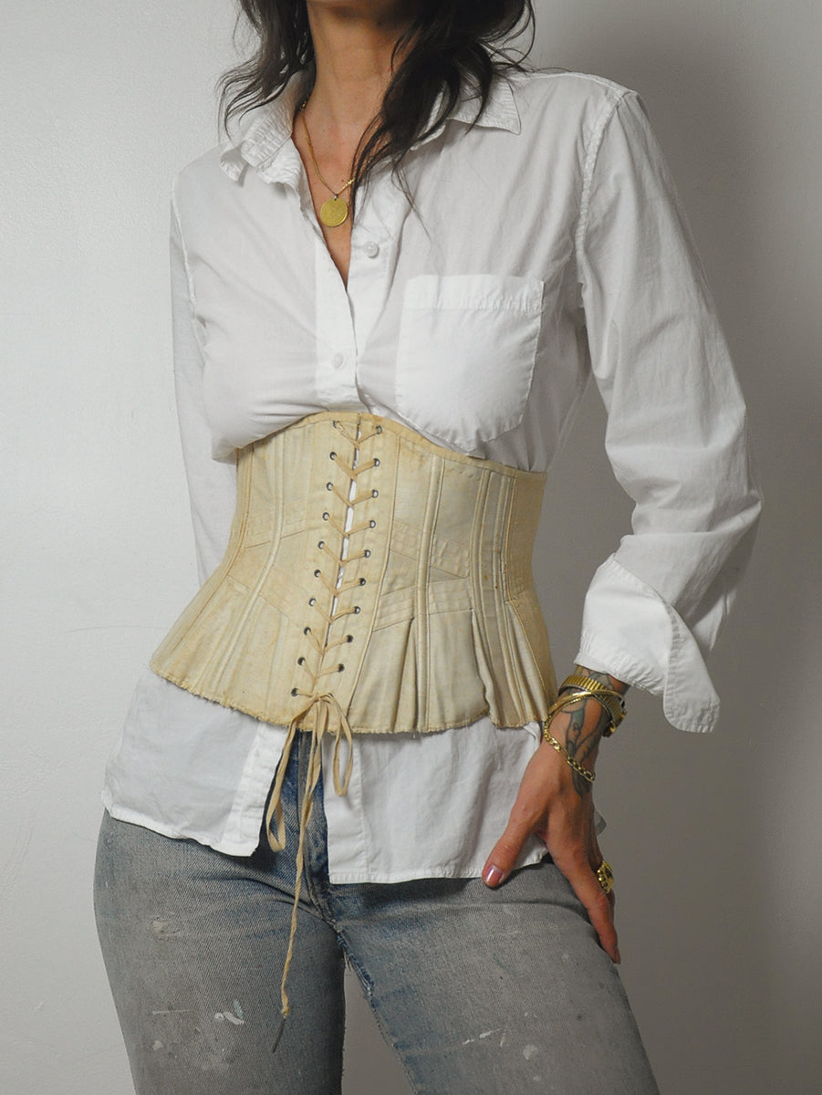 cream corset belt