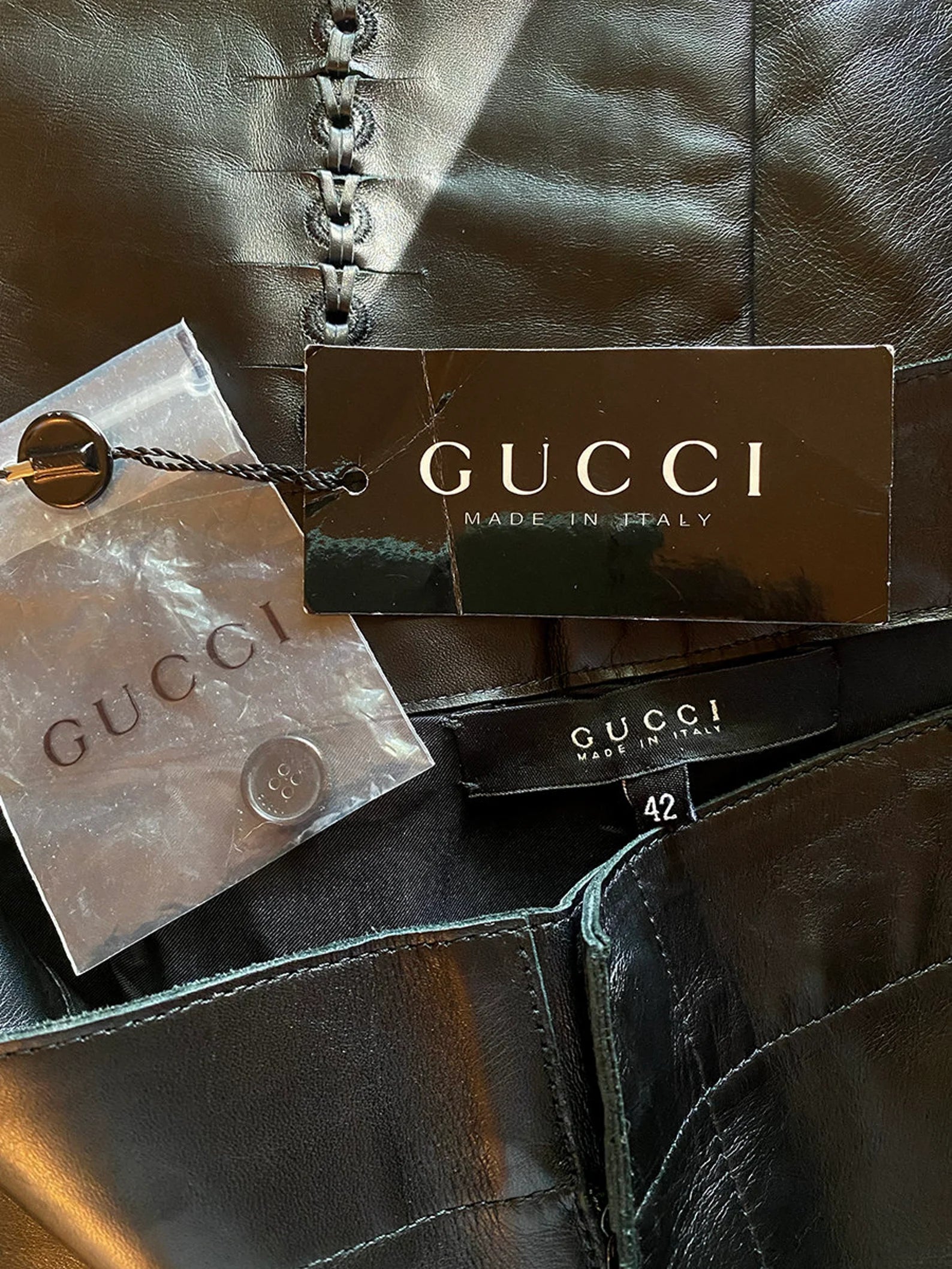 1990's Gucci Leather Pants w/ Tags