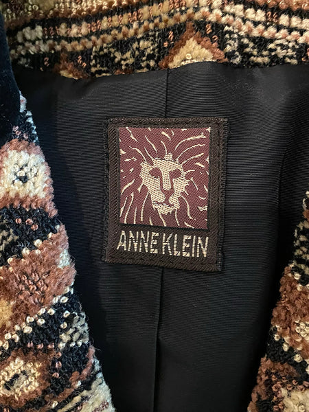 1970s Anne Klein Tapestry Blazer