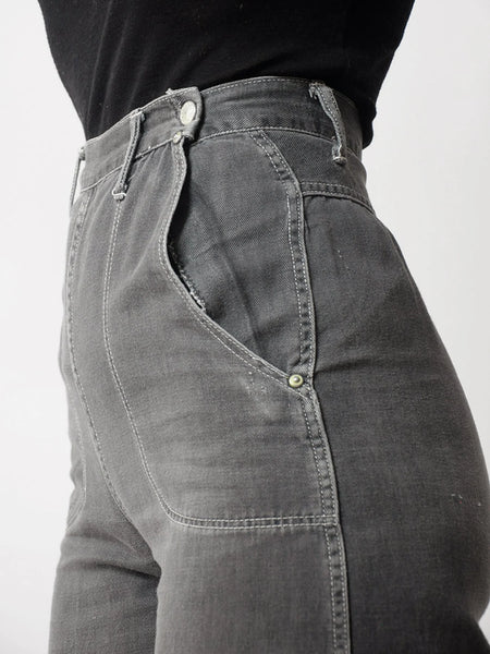 1950's Petite Faded Side Zip Jeans