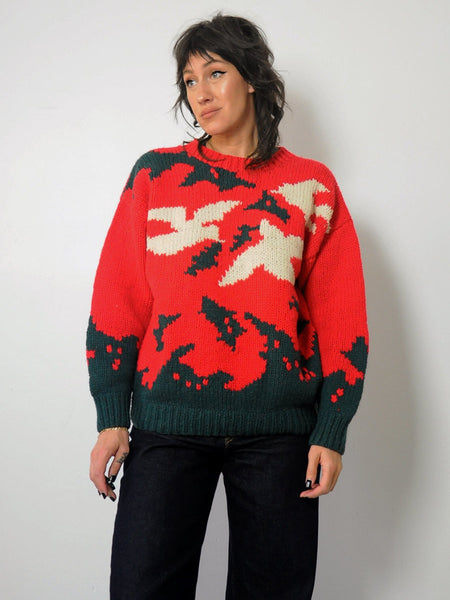 1980's Abstract Dove Sweater
