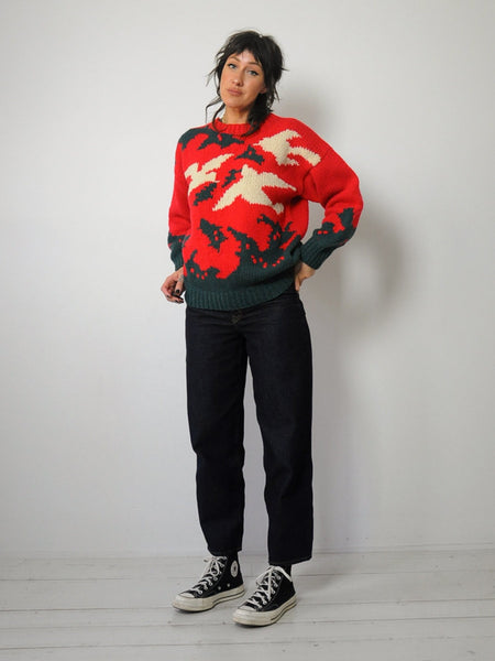 1980's Abstract Dove Sweater