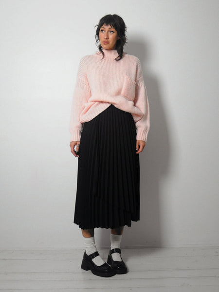 1980's Pastel Pink Ribbed Sweater