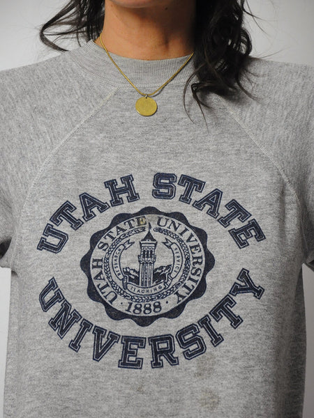 1980's Tri-Blend Utah State Sweatshirt