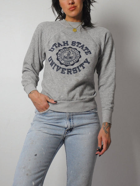 1980's Tri-Blend Utah State Sweatshirt