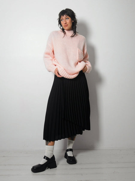 1980's Pastel Pink Ribbed Sweater