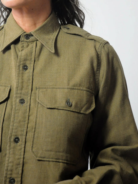 1940's Olive Wool Military Shirt