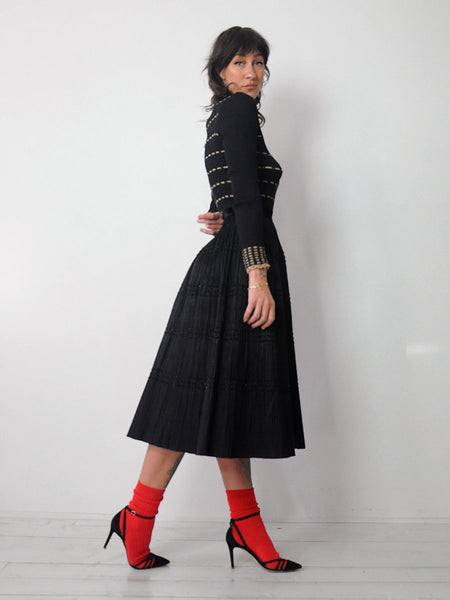 1950's Pleated Circle Tulle Skirt