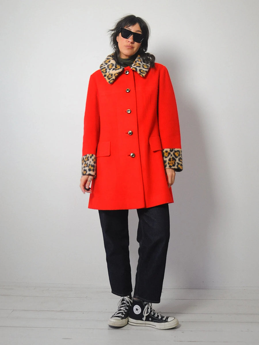 【値下げ】vintage 1960's nep coat 1960's Leopard Trim Wool Coat – NOIROHIO VINTAGE