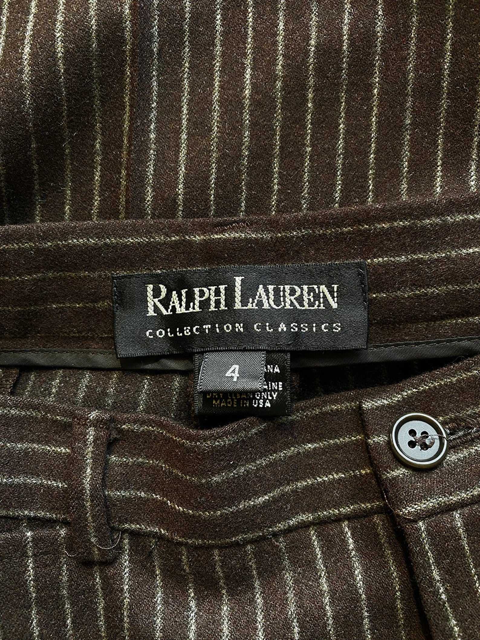 Wool Pinstriped Ralph Lauren Trousers 27x29.5