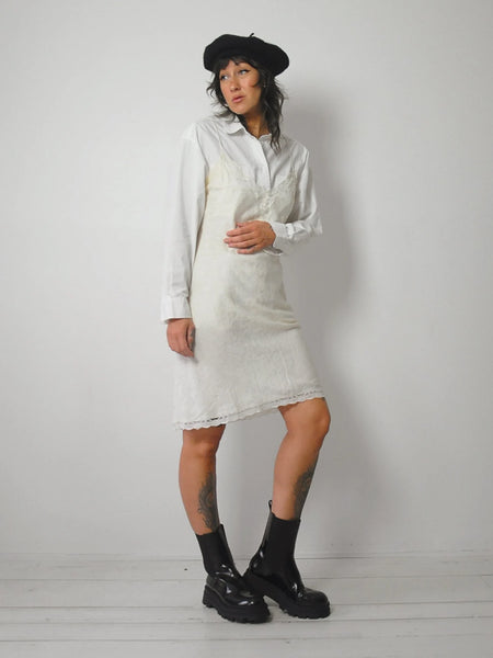 90's Ivory Silk Slip Dress