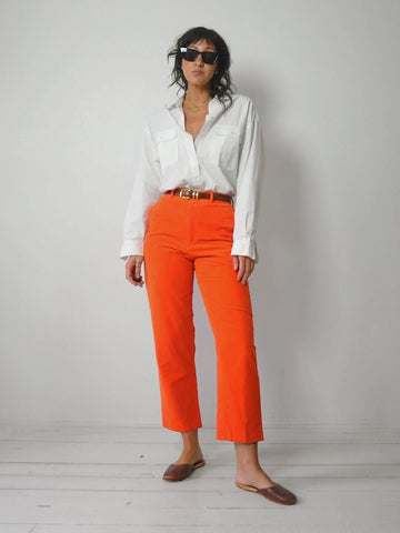Orange Ralph Lauren Corduroy Trousers