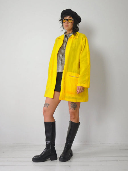 1980's Yellow Spring Rain Jacket