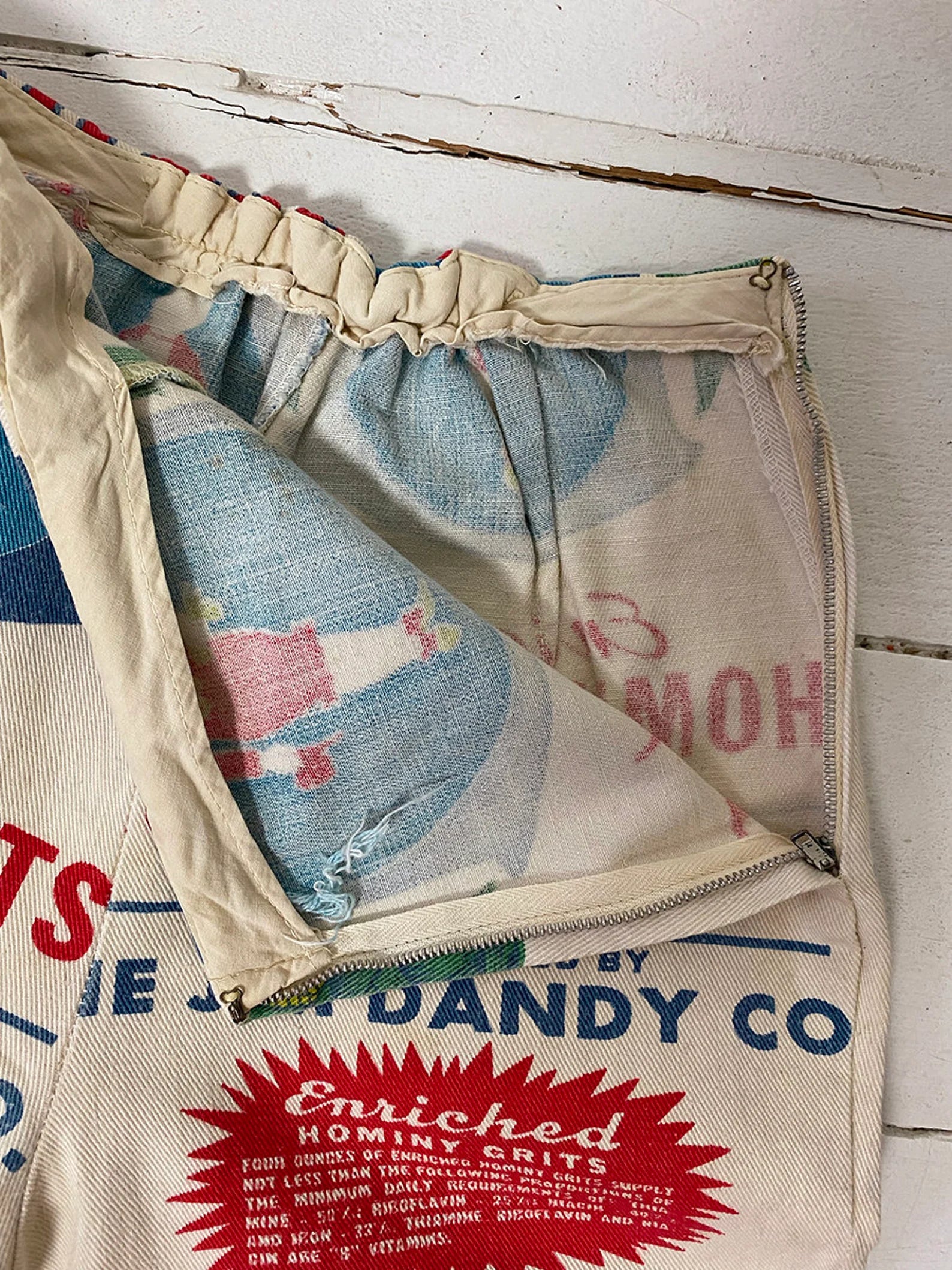 1950's Feed Bag Side Zips