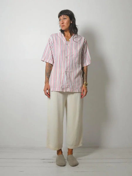 1950's Striped Unisex Pajama Shirt