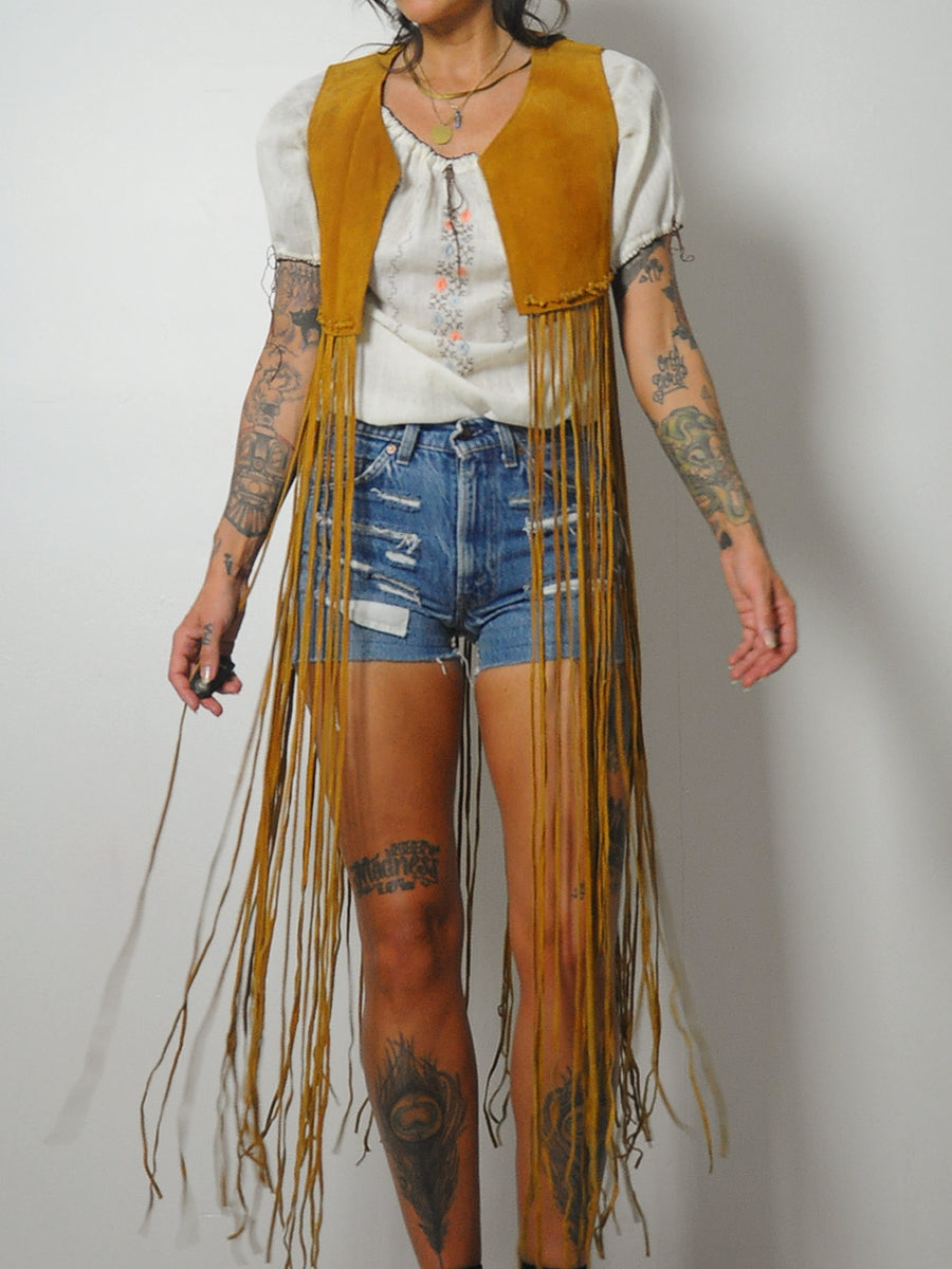 1970's Sienna Suede Fringe Vest – NOIROHIO VINTAGE