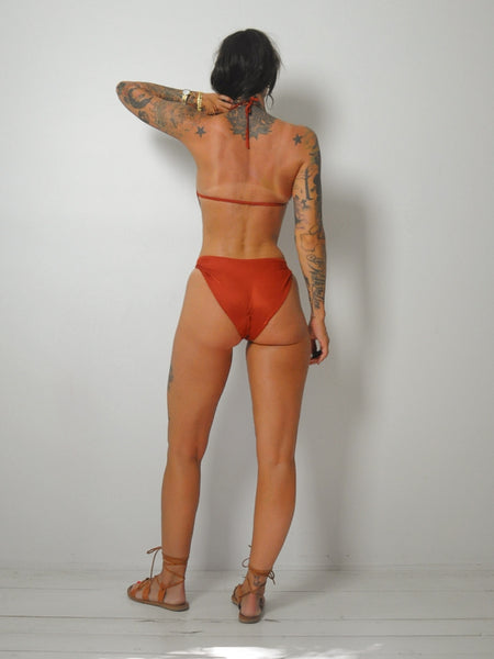 1970's Copper Open back Swimsuit