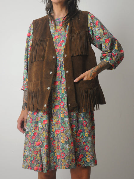 1970's Schott Fringe Suede Vest