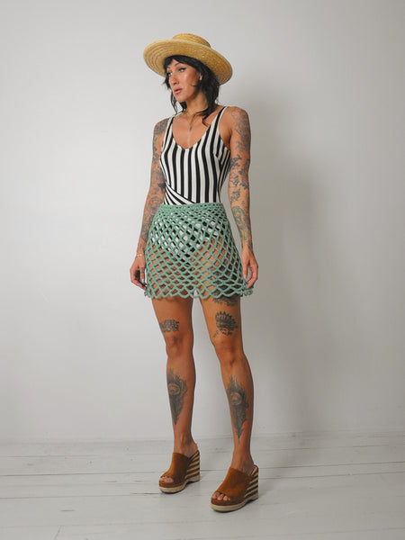 1970's Fishnet Crochet Skirt