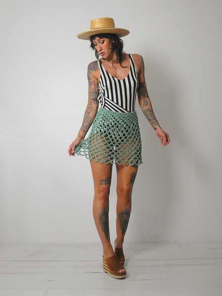 1970's Fishnet Crochet Skirt