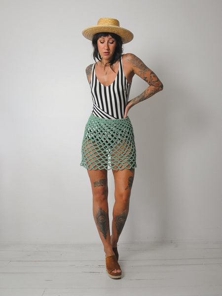 1970's Fishnet Crochet Skirt