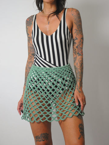 1970's Fishnet Crochet Skirt