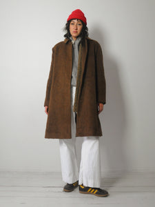 1980's Wool & Mohair Minimal Coat