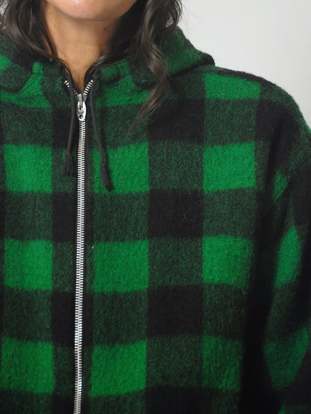 1970's Green Plaid Wool Jacket