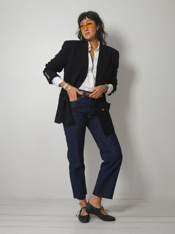 1980's Ralph Lauren Navy Blazer