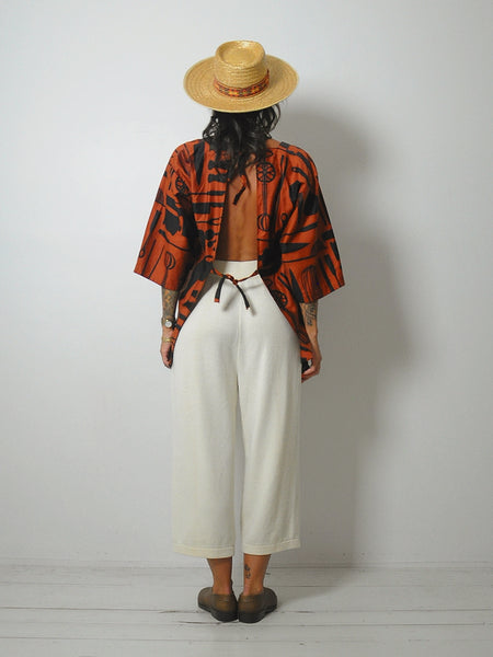 1970's Japanese Cotton Kitchen Smock