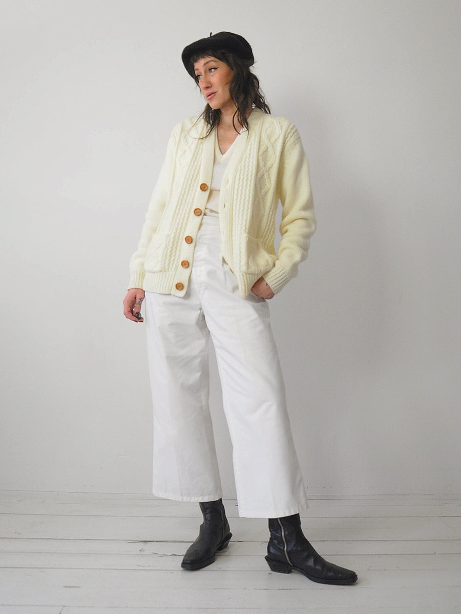 1980's Fisherman's Knit Cardigan