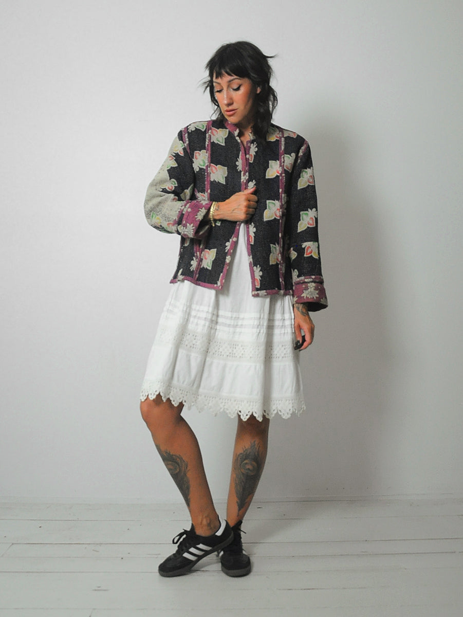 Reversible Quilted Kantha Jacket