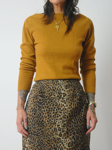 1950's Acorn Cropped Sweater