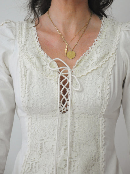 1970's Black Label Gunne Sax Dress