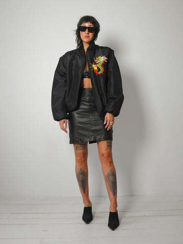 90's Embroidered Dragon Bomber