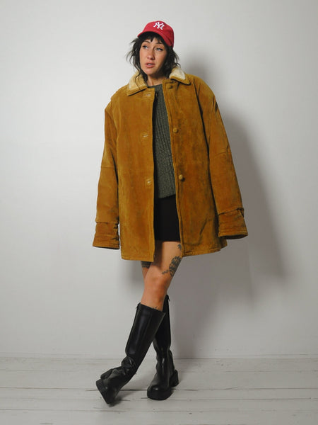 90's Suede Sherpa Coat