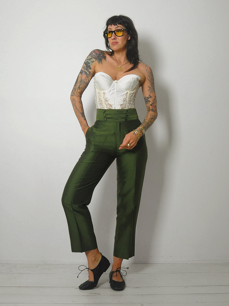 vintage cigarette pants of the '80s Are So BackHere's How to Style Them Today 31.5 40 Unique Vintage Indigo Denim High