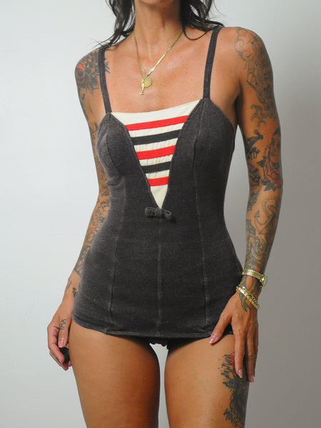 1940's Knit One Piece Swim