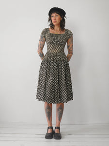 1950's Polka Dot Cotton Dress