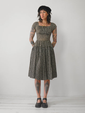 1950's Polka Dot Cotton Dress
