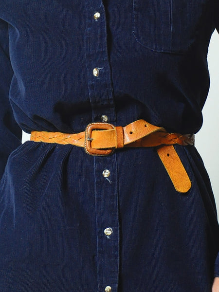 1970's Braided Leather Belt