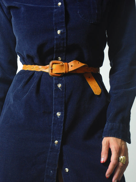 1970's Braided Leather Belt