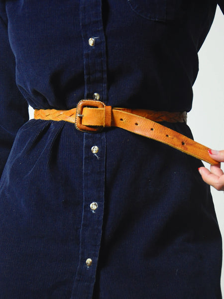 1970's Braided Leather Belt