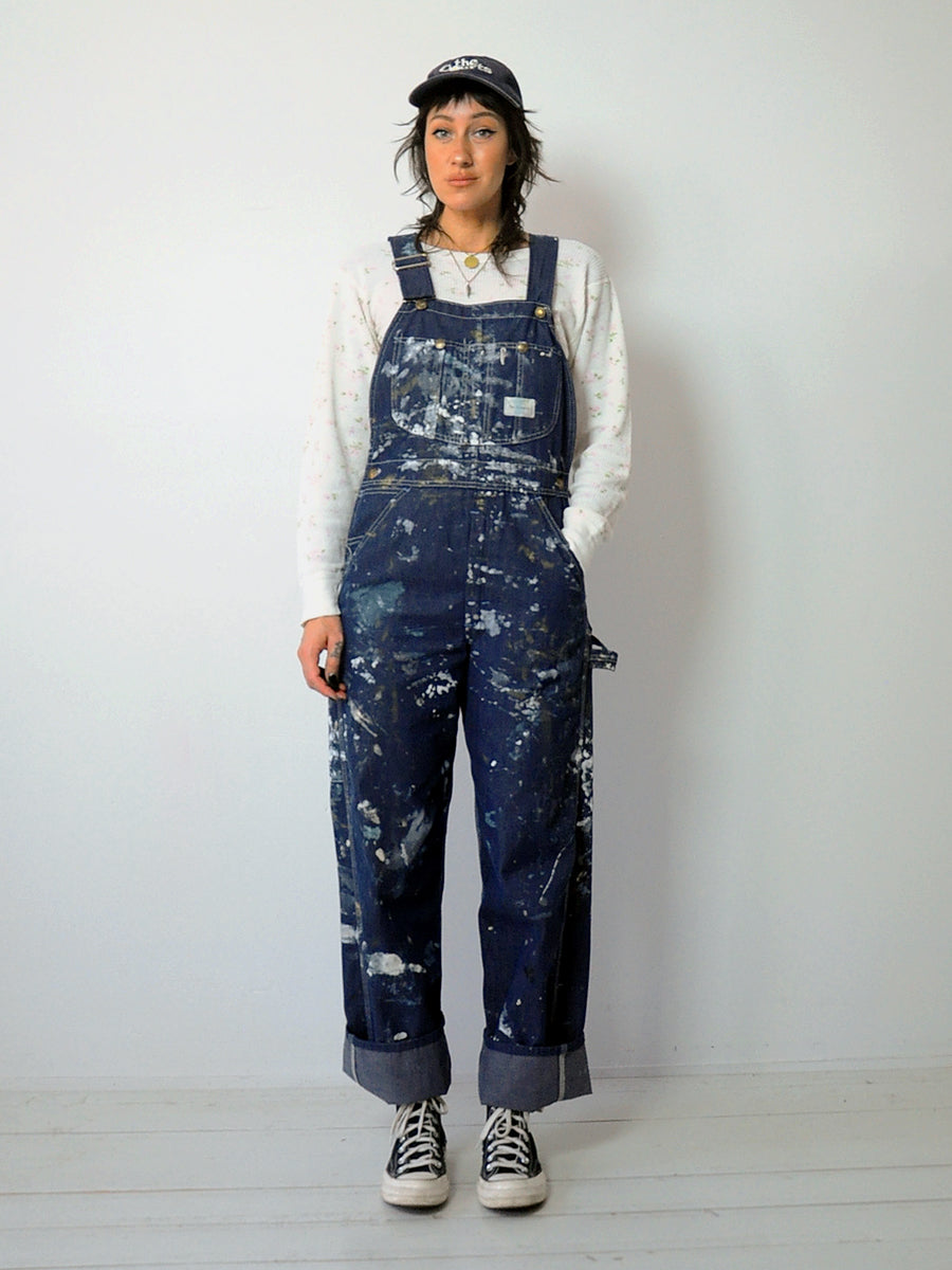 1960's Sears Painted Indigo Overalls