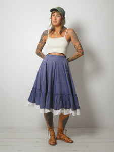 1970's Full Circle Cotton Skirt