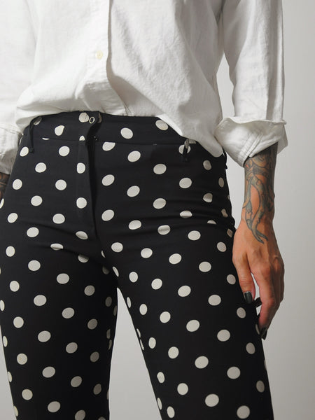 1960's Navy Polka Dot Cigarette Pants