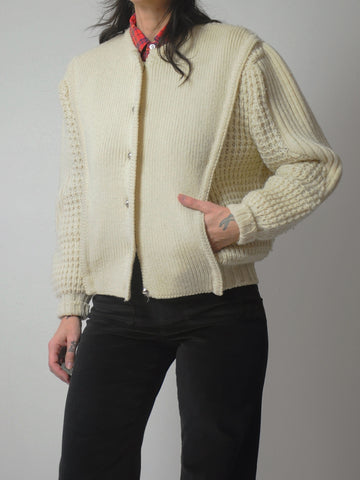 1980's Irish Wool Cardigan Sweater