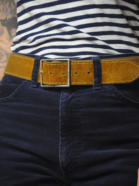 1970's Cognac Suede Belt