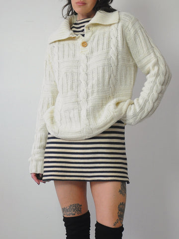 1970's Ivory knit Sweater